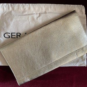 Gerard Darel Gold Metallic Clutch Purse Handbag w/Dust Bag